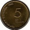 Slovenia 5 Tolarjev 1995 - Image 2