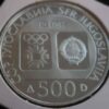Jugoslávia 500 Dinars 1983 Salto Ski Olimpíadas Saravejo84 - Image 2