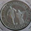 Jugoslávia 500 Dinars 1983 Biatlo Olimpíadas Saravejo84