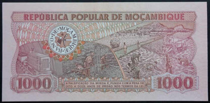 Moçambique 1000 Meticais 1980 - Image 2