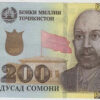 Tajiquistão 200 Somoni 2021
