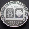 Jugoslávia 100 Dinara 1984 Ski no Gelo - Image 2