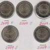 Germany 2 Euro 2009 - 10 Years Monetary Union (Set 5 coins)