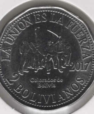 Bolívia 2 Bolivianos 2017 Colorados
