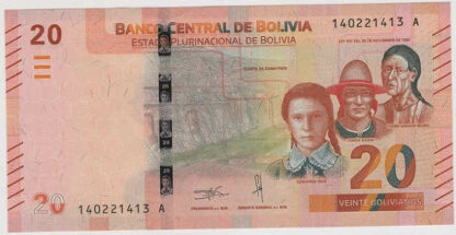 Bolivia 20 Bolivianos 2018