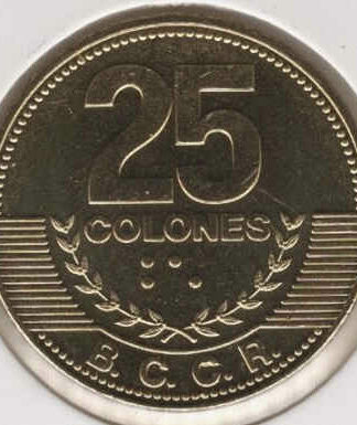 Costa Rica 25 Colones 2014