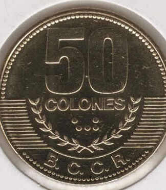 Costa Rica 50 Colones 2015