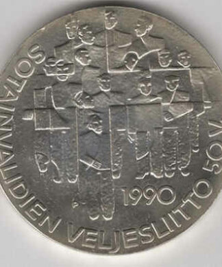 Finland 100 Markkaa 1990 - 50th Anniversary of War Veterans