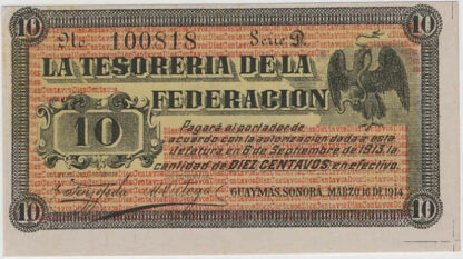 México 10 Centavos 1914