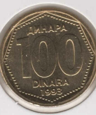Jugoslávia 100 Dinara 1993