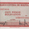 Bolívia 100 Pesos 1962