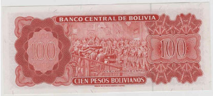 Bolívia 100 Pesos 1962 - Image 2