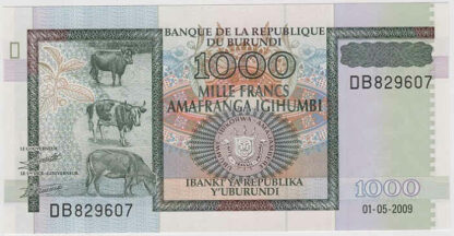 Burundi 1000 Francos 2009