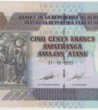 Burundi 500 Francos 2013