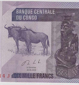 República Dem Congo 10000 Francos 2020