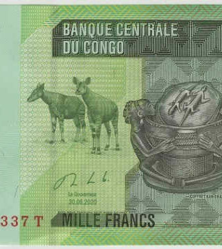 República Democrática do Congo 1000 Francos 2020