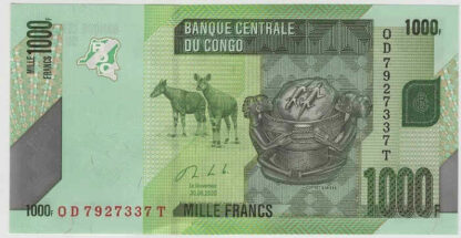 República Democrática do Congo 1000 Francos 2020