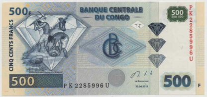 República Democrática do Congo 500 Francos 2013