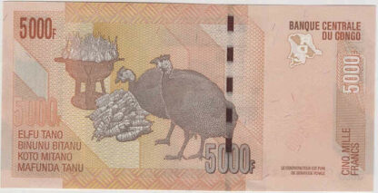 República Dem Congo 5000 Francos 2020 - Image 2