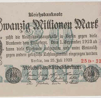 Alemanha 20 Milhões Marcos 1923