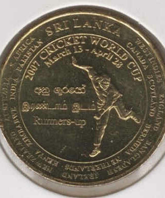 Sri Lanka 5 Rupias 2007 Campeonato Mundo Cricket