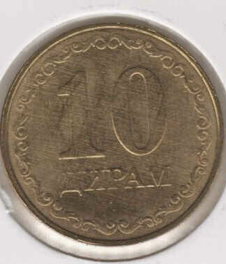 Tajiquistão 10 Dram 2019