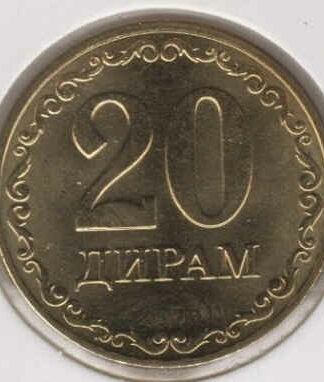 Tajiquistão 20 Dram 2020