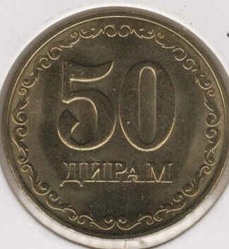 Tajiquistão 50 Dram 2020