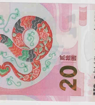 China 20 Yuan 2025 Ano da Serpente