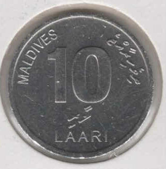Maldivas 10 Laari 2012