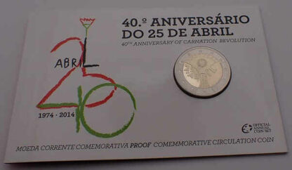 Portugal 2 Euro 2014 - 40º Aniversário 25 Abril - Proof - Image 2