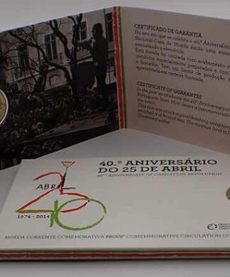 Portugal 2 Euro 2014 - 40º Aniversário 25 Abril - Proof