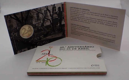 Portugal 2 Euro 2014 - 40º Aniversário 25 Abril - Proof