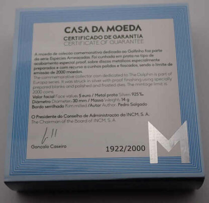 Portugal 5 Euro 2020 Golfinho - Proof - Image 3