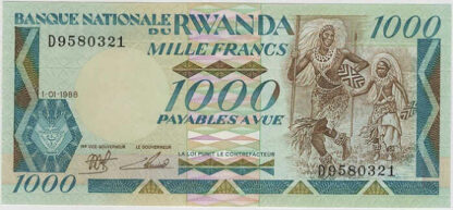 Ruanda 1000 Francos 1988