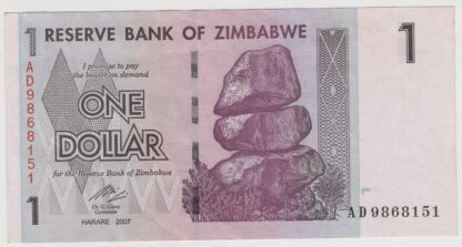 Zimbabué 1 Dollar 2007