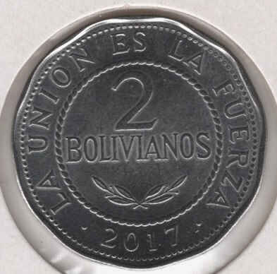 Bolivia 2 Bolivianos 2017