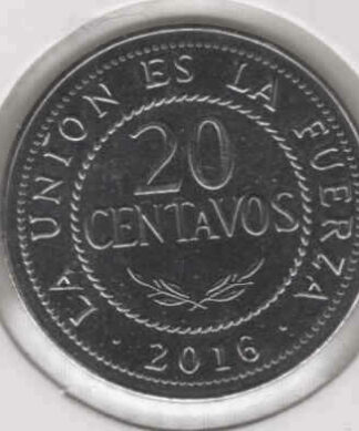 Bolívia 20 Centavos 2016