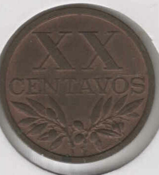 Portugal XX Centavos 1969