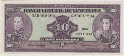Venezuela 10 Bolivares 1995