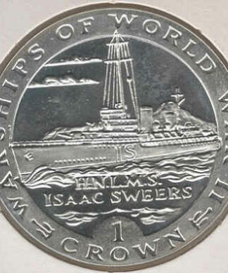 Gibraltar 1 Crown 1993 Navios de Guerra - HNLMS Isaa Sweers