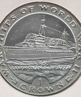 Gibraltar 1 Crown 1993 Navios de Guerra Savorgnan de Brazza