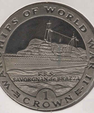 Gibraltar 1 Crown 1993 Navios de Guerra Savorgnan de Brazza