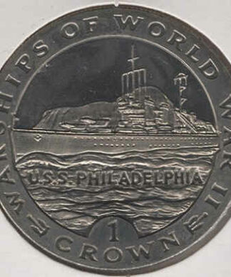 Gibraltar 1 Crown 1993 Navios de Guerra USS Philadelphia