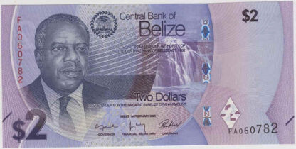 Belize 2 Dollars 2025