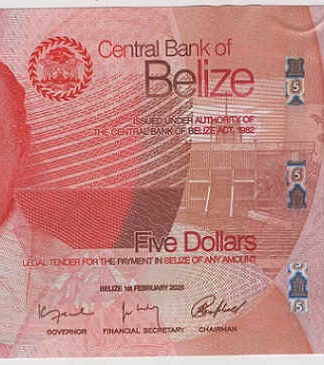Belize 5 Dollars 2025