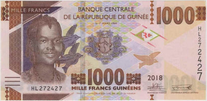 Guiné 1000 francos 2018